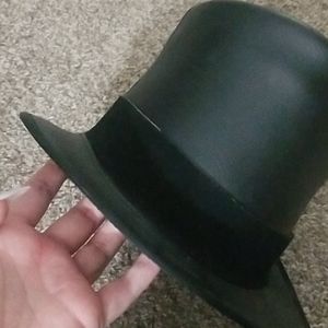 Real leather top hat